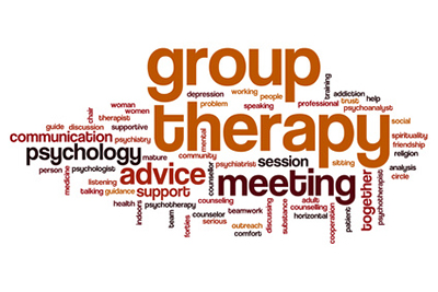 Group therapy word cloud